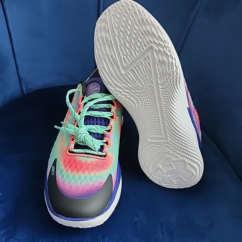Sz 8.5 Under Armour Curry 1 Low FloTro Northern Lights SC Shoes 3025633-001 Mens - Picture 7 of 7
